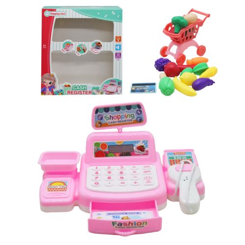 Ігровий набір "Каса з набором продуктів", рожева Пластик Різнобарв'я (237927)