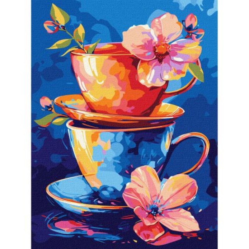 Картина за номерами "Таємниця чаювання" 30х40 см Комбінований Різнобарв'я (238342)