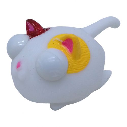 Іграшка-антистрес "Popping eyes: Котик" (білий) Гума Білий (239158)