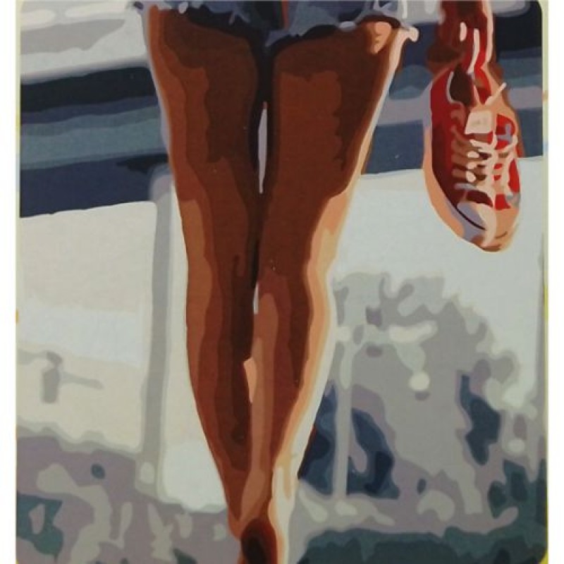 Картина по номерах "Прогулянка босоніж" 40х50 см Комбінований Різнобарв'я (240368)