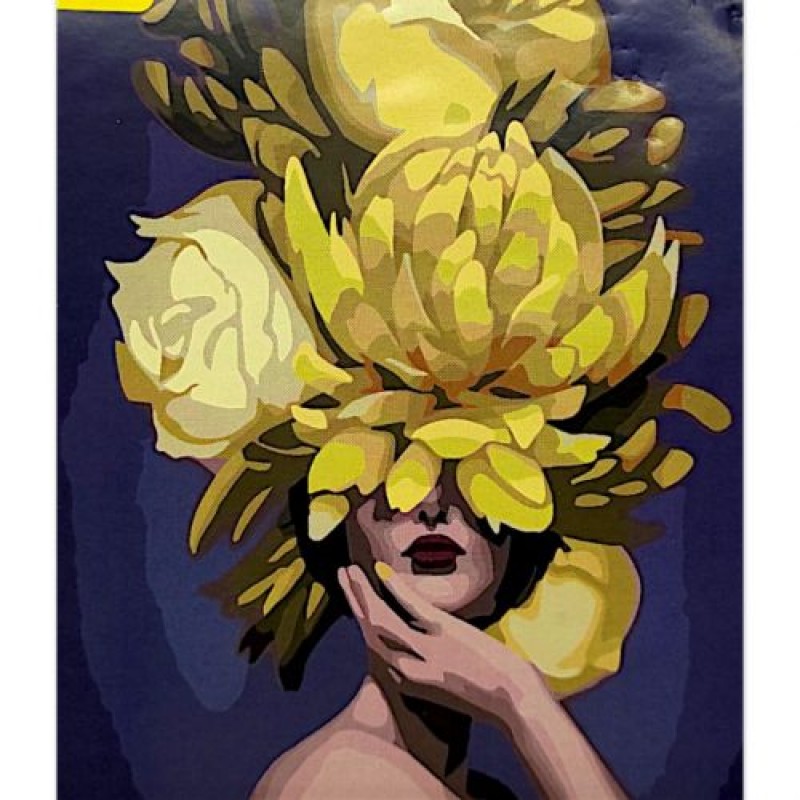 Картина по номерах "Квітуча зачіска" 40х50 см Комбінований Різнобарв'я (240388)