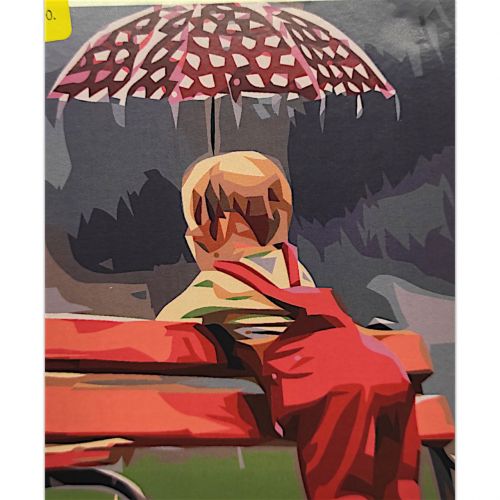 Картина по номерах "Під дощем" 40х50 см Комбінований Різнобарв'я (240415)