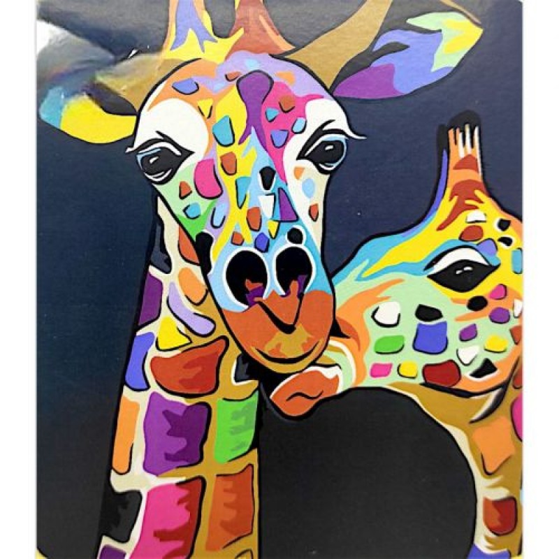 Картина по номерах "Райдужнi жирафи" 40*50 (240449)