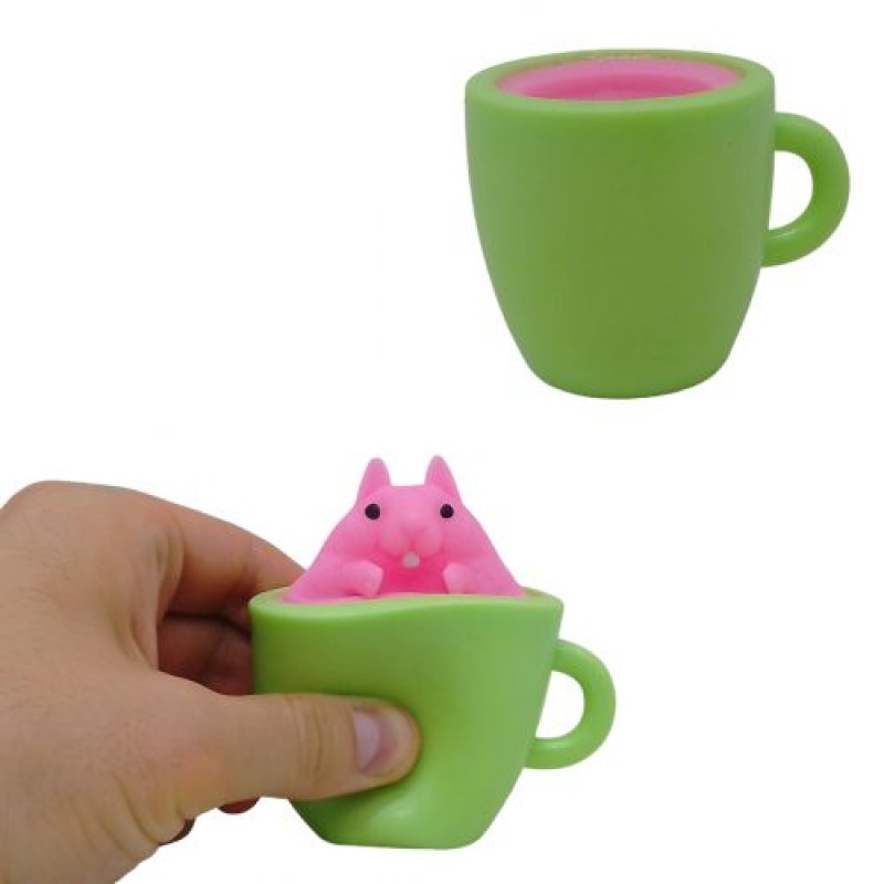 Іграшка-антистрес Білка в чашці (зелений) (242479)