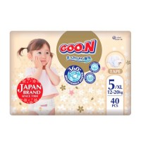 Підгузки Goo.N Premium Soft для дітей (розмір 5(XL), 12-20 кг, 40 шт.) Комбінований Різнобарв'я (249233)