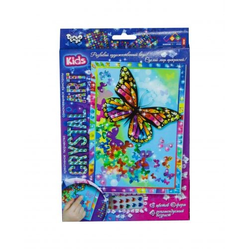Набір креативної творчості "CRYSTAL ART KIDS: Метелик" Комбінований Різнобарв'я (45073)