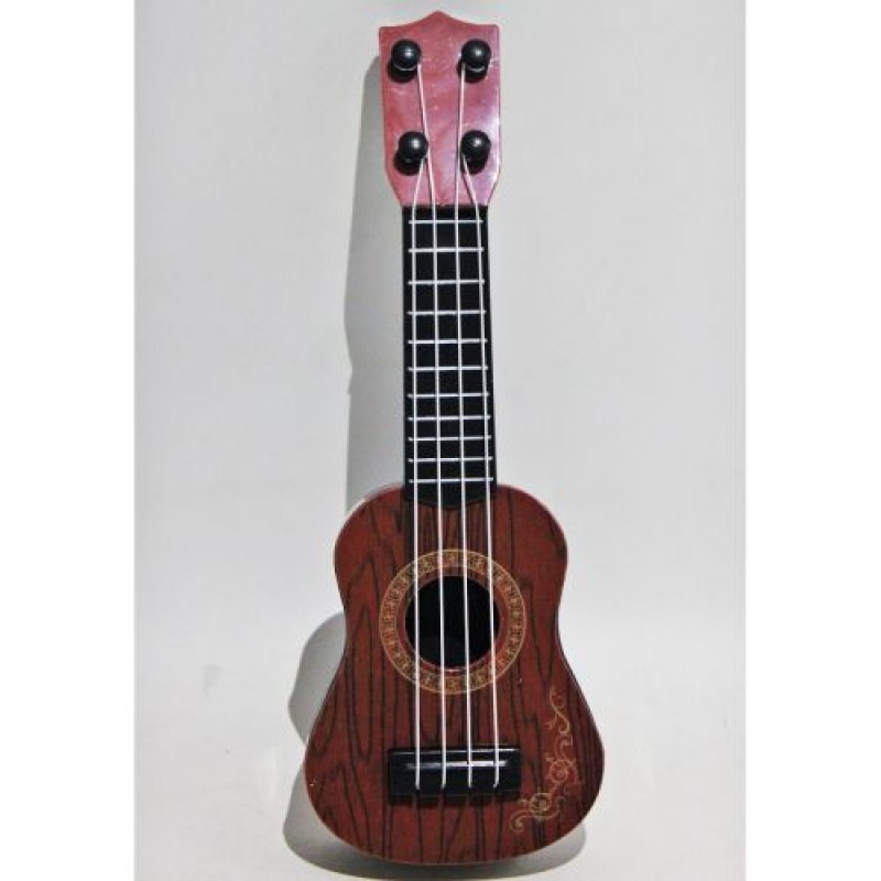 Іграшкова пластикова гітара коричнева Пластик Коричневий (199301)