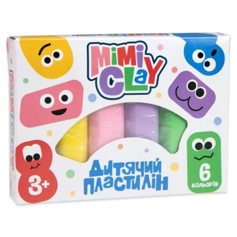 Набір для творчості "Дитячий пластилін: Mimi clay", 6 кольорів Комбінований Різнобарв'я (221250)