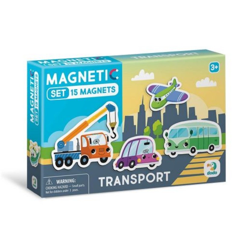 Набір магнітів "Транспорт" (15 штук) Комбінований Різнобарв'я (222658)
