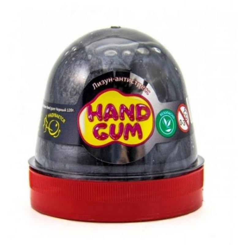 Лизун-антистрес "Hand gum" 120 г чорний Комбінований Чорний (133775)