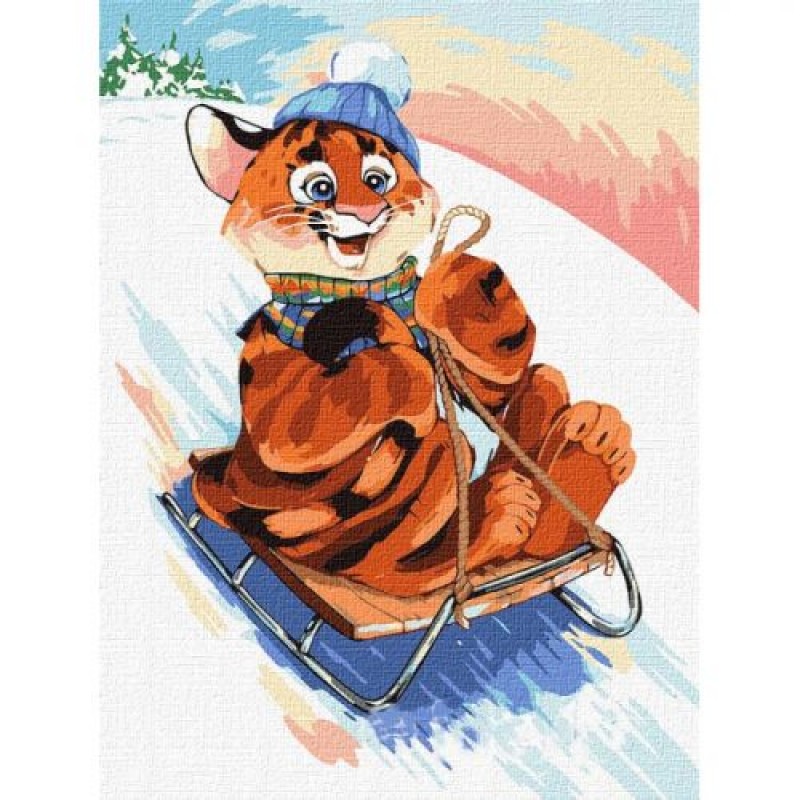 Картина по номерам "Развлечения тигра" ★★★