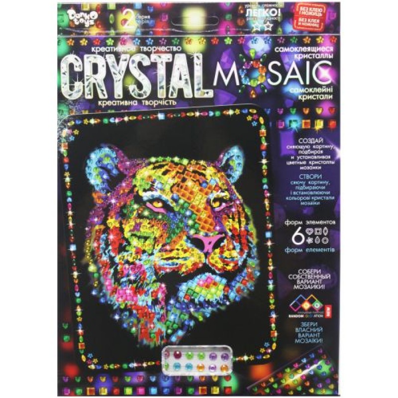 Набір для креативної творчості "CRYSTAL MOSAIC", "Тигр" Комбінований Різнобарв'я (192166)