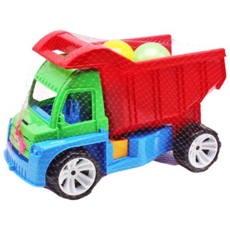 Вантажівка "Алексбамс", кульки великі (зелений+червоний) Пластик Різнобарв'я (200426)