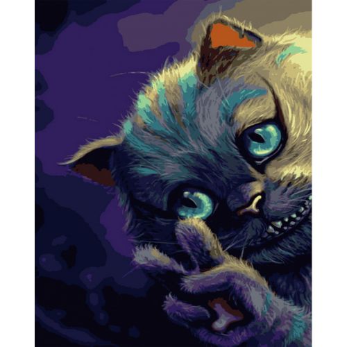 Картина за номерами "Чеширський кіт" ★★★★ Комбінований Різнобарв'я (204150)