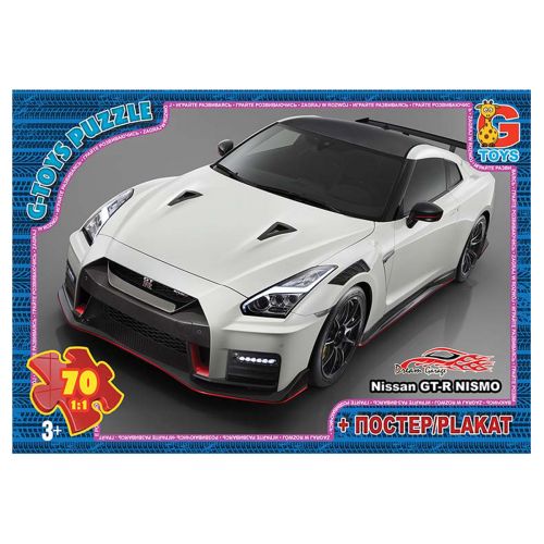 Пазли "Nissan GT-R NISMO" + постер, 70 ел. Комбінований Різнобарв'я (207750)