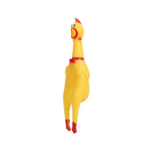 Гумова іграшка "Курка, що кричить" (17 см) Гума Жовтий (210591)