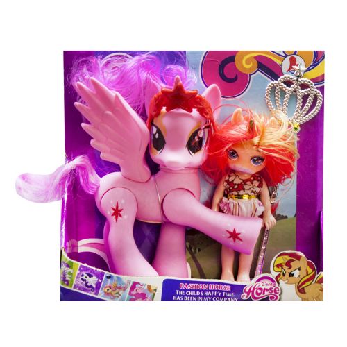 Уцінка. Набір "Dream Horse: конячка і лялька-поні" (рожева) - в ляльки стерті брови, не товарний вигляд загалом (212697)