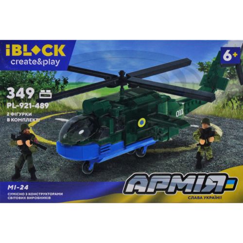 Конструктор "IBLOCK: Вертоліт МІ-24", 349 деталей Пластик Різнобарв'я (216022)