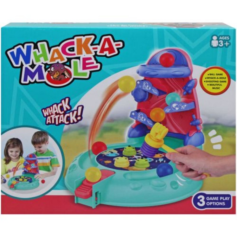 Гра 2 в 1, стукавка та катапульта "Whack-a-mole" Пластик Різнобарв'я (219263)