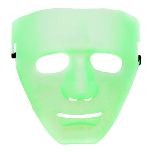 Маска пластикова люмінесцентна "Обличчя" Пластик Зелений (219940)