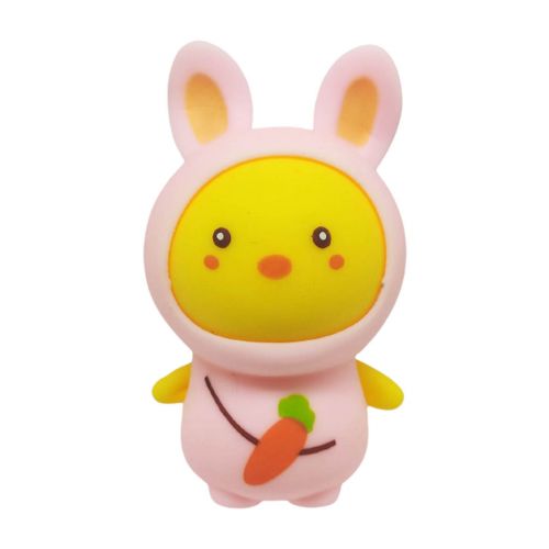 Іграшка-антистрес "Зайчик у костюмі", рожевий Комбінований Рожевий (222004)