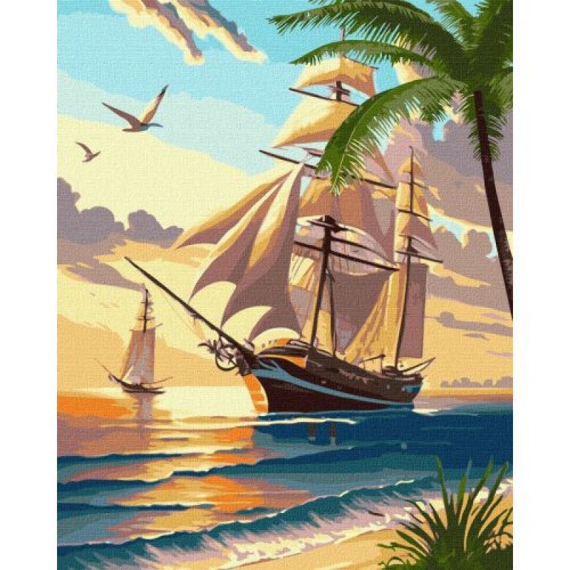 Картина за номерами "Морський круїз" 40х50 см Комбінований Різнобарв'я (222503)