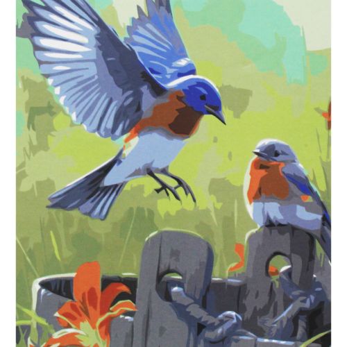 Картина за номерами "Пташине побачення" Комбінований Різнобарв'я (222612)