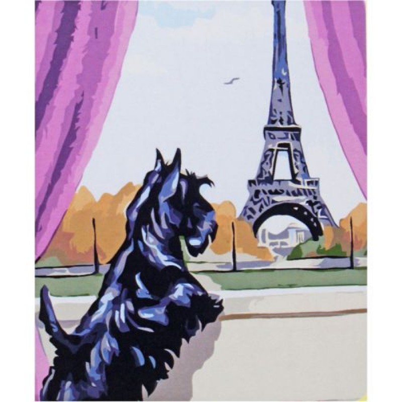 Картина за номерами "Вікно в Париж" Комбінований Різнобарв'я (222622)