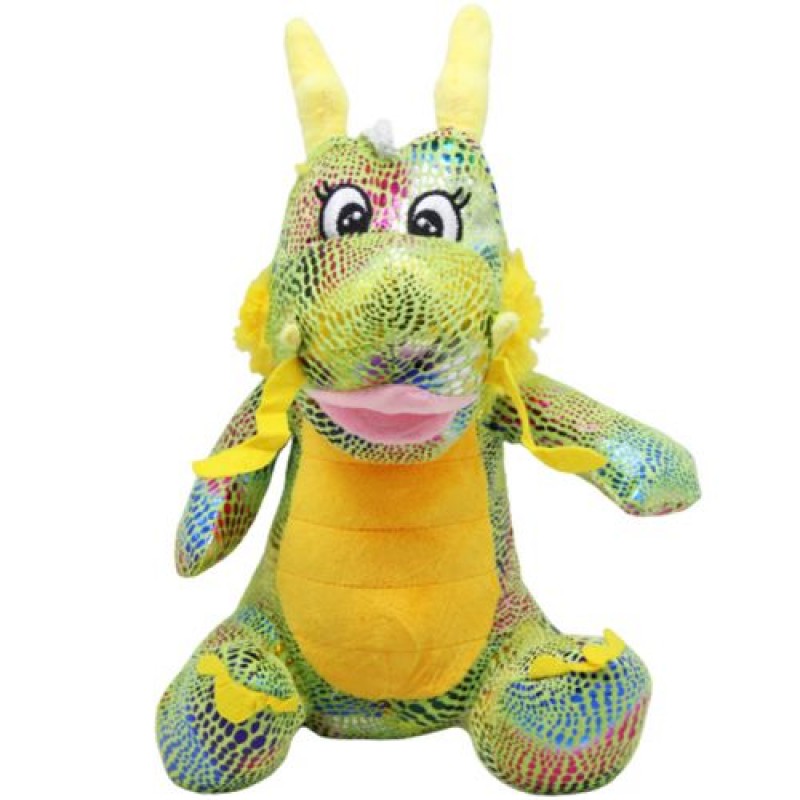 Мʼяка іграшка "Дракон", зелений (30 см) Текстиль Різнобарв'я (222773)