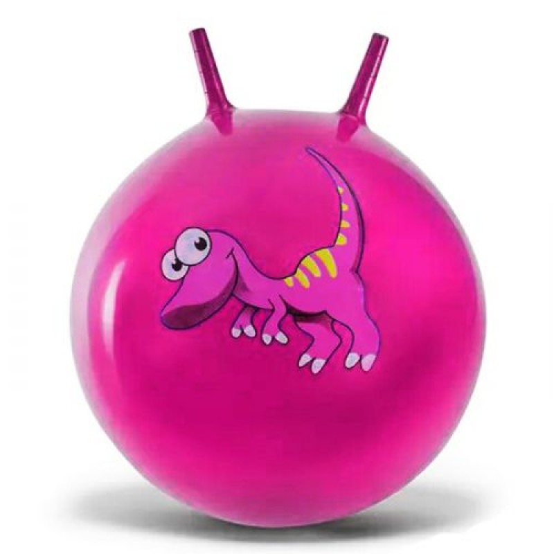 Мʼяч для фітнесу "Дінозаври" (рожевий) ПВХ Рожевий (235345)