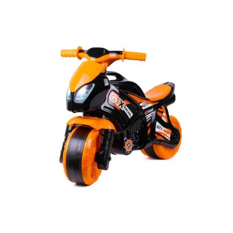 Каталка "Мотоцикл ТехноК" чорно-помаранчевий Пластик Чорний (238253)