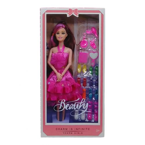 Лялька з аксесуарами "Beauty", малинова Комбінований Різнобарв'я (239220)
