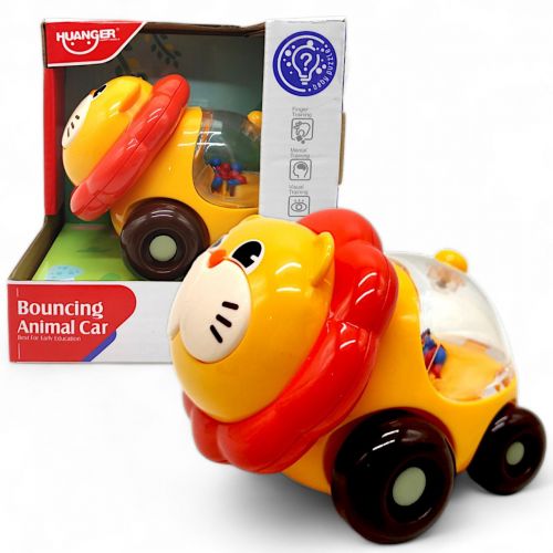 Машинка для малюків "Тваринки: Левеня" Пластик Різнобарв'я (239262)