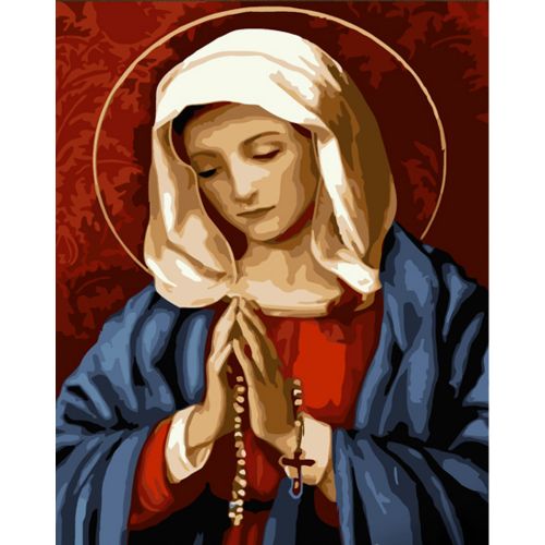 Картина по номерах "Діва Марія" 30х40 см Комбінований Різнобарв'я (239689)