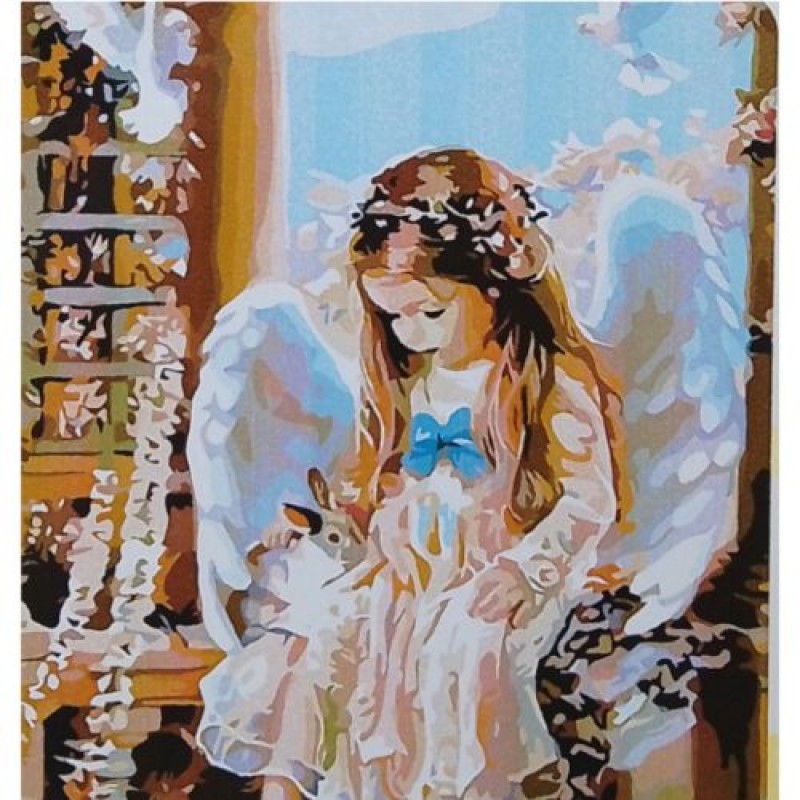 Картина по номерах "Маленьке янголятко" 40х50 см Комбінований Різнобарв'я (240437)