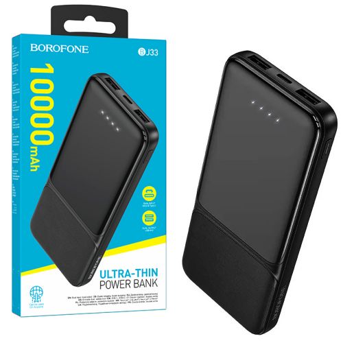 УМБ Power Bank BJ33 10000mAh 2USB+Type-C чорний (242411)