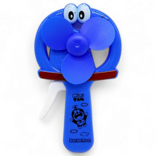 Вентилятор механічний "Котик Дораемон", синій Пластик Різнобарв'я (243387)