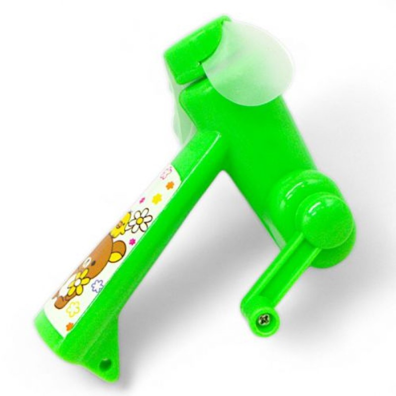 Вентилятор механічний, з ручкою (11 см), зелений Комбінований Зелений (243397)