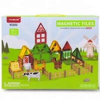 Конструктор магнітний "Magnetic Tiles: ферма", 46 деталей Пластик Різнобарв'я (246012)