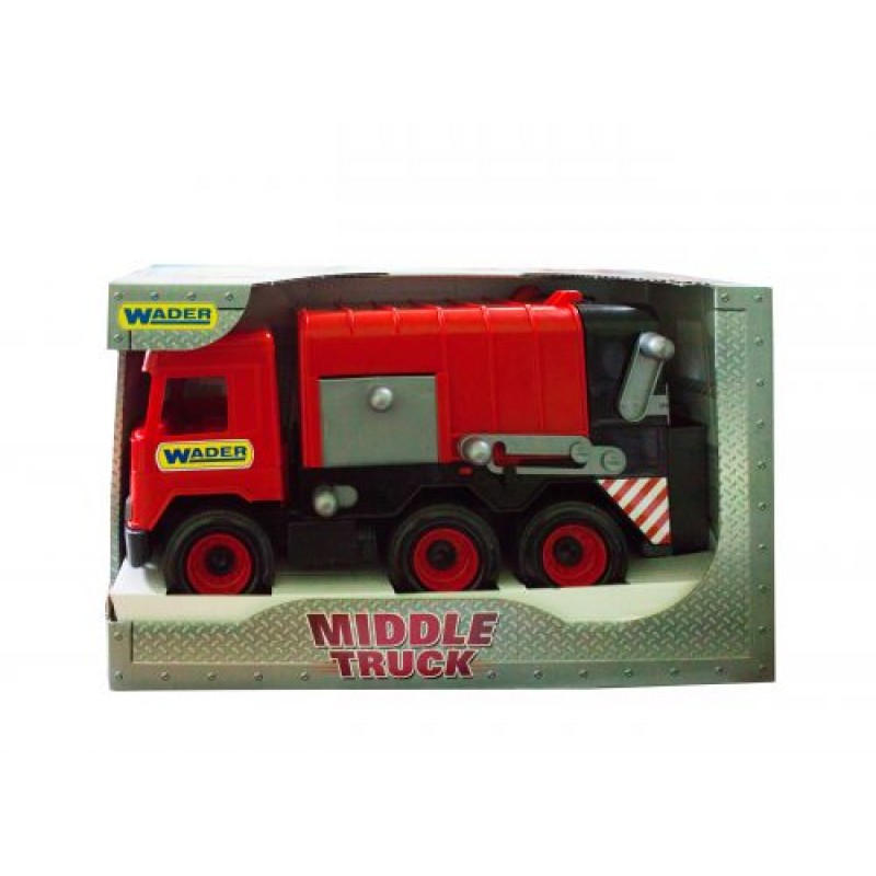 Сміттєвоз "Middle truck" (червоний) Пластик Червоний (41046)