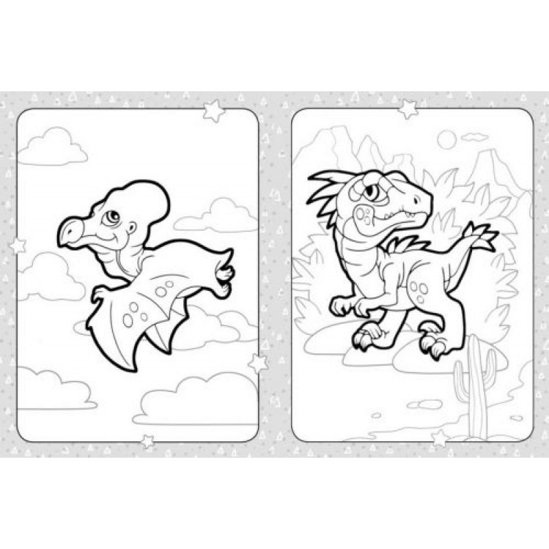 Раскраска для малышей: Динозаврики