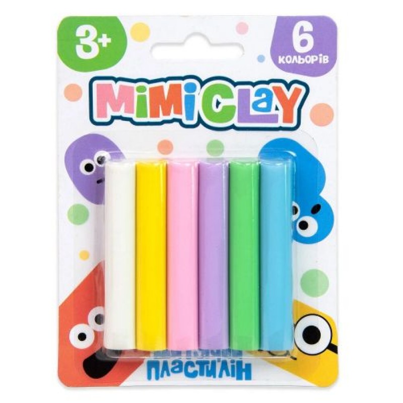 Набір для творчості "Дитячий пластилін: Mimi clay", 6 кольорів Комбінований Різнобарв'я (221251)