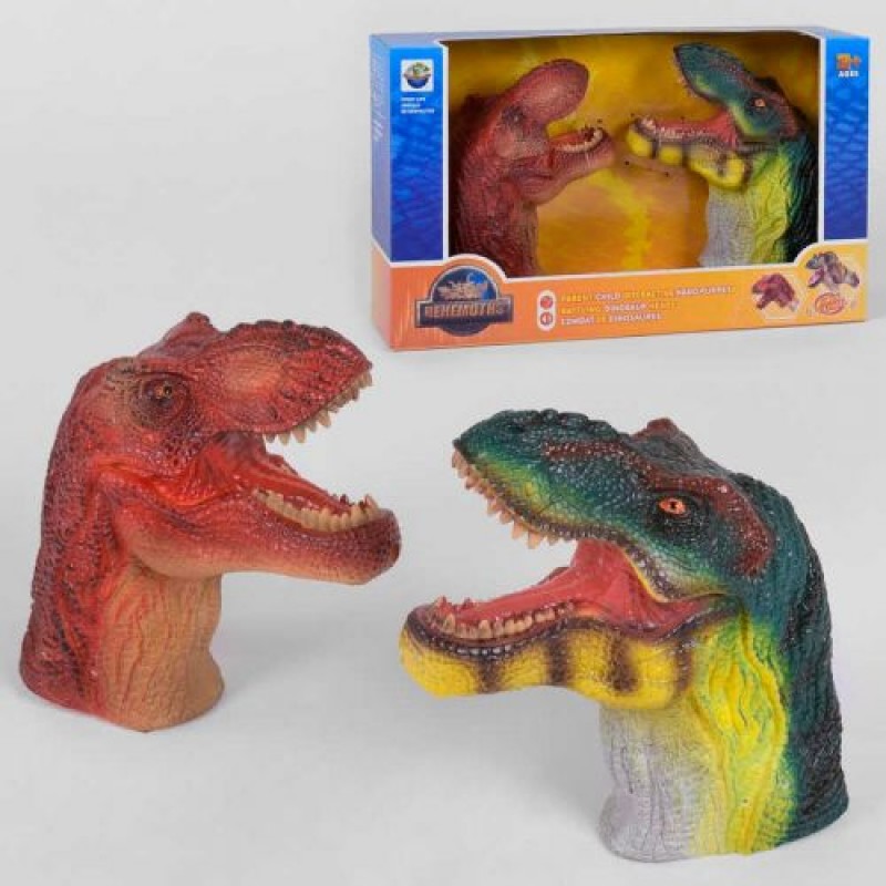 Набір "Голова Динозавра", 2 штуки, зі звуком Гума Різнобарв'я (221492)