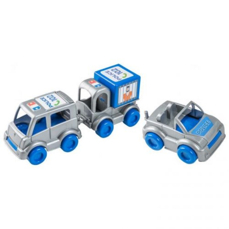 Набір машинок "Kid cars Поліція" Пластик Сіро-синій (101009)