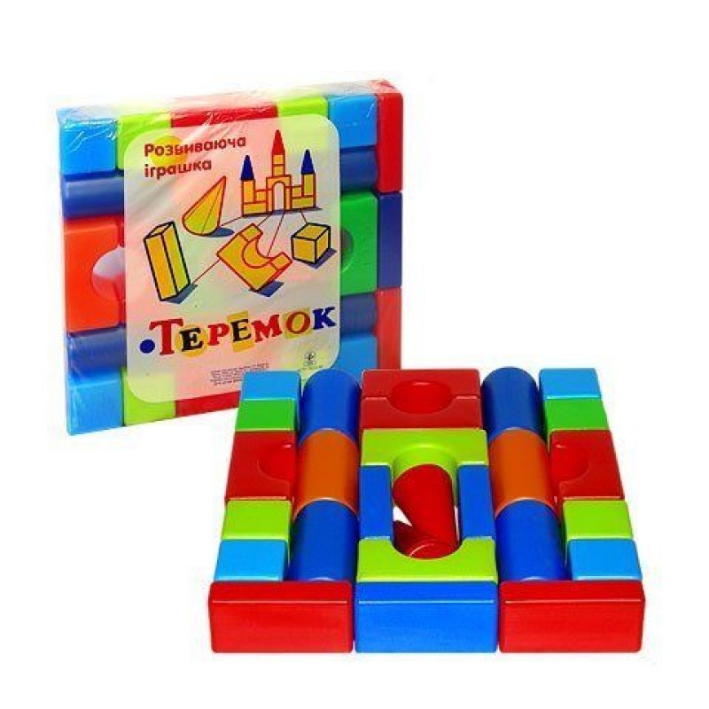 Кубики "Теремок" (28 елементів) Пластик Різнобарв'я (11344)