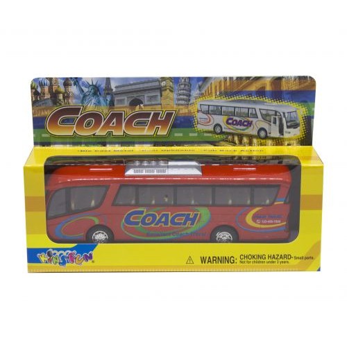 Інерційний автобус "Coach" (червоний) Метал Червоний (113833)