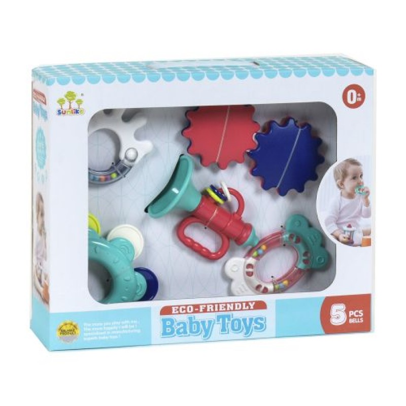 Набір брязкалець "Baby Toys" 5 деталей Пластик Різнобарв'я (125341)