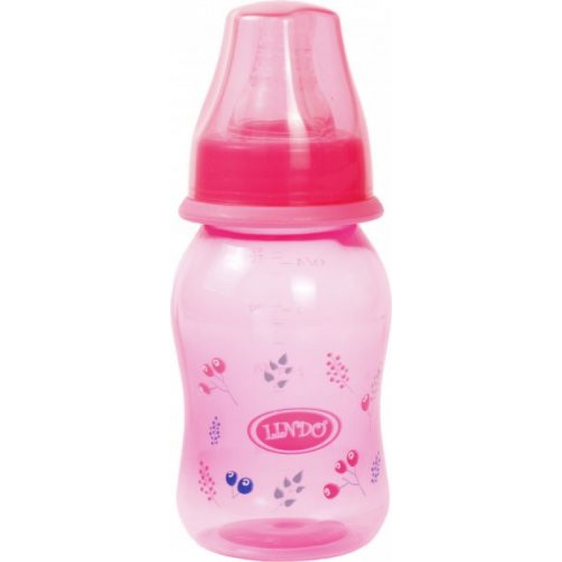 Бутылочка для кормления, 125 мл, 0 месяцев, розовый LI 132