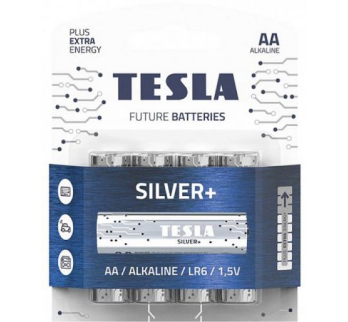 Батарейки TESLA AA SILVER+ (LR06), 4 штуки