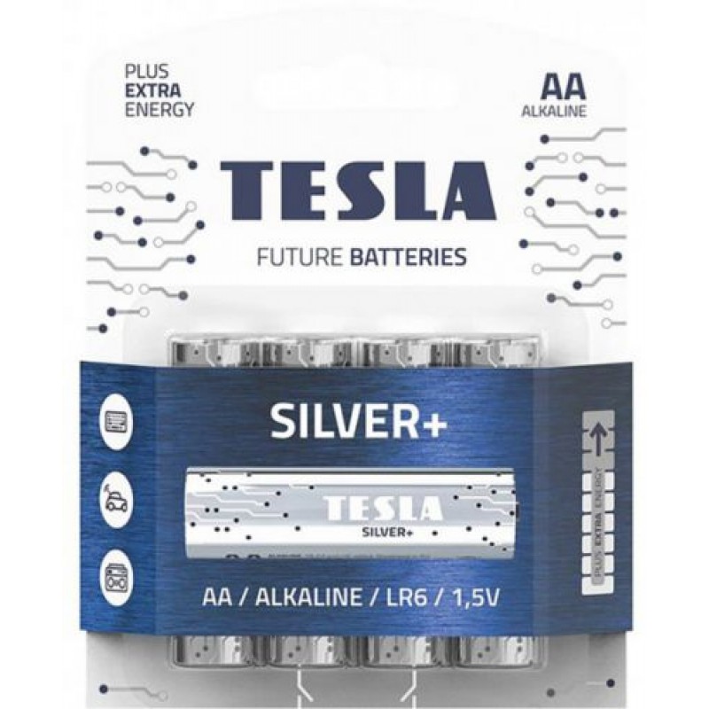 Батарейки TESLA AA SILVER+ (LR06), 4 штуки